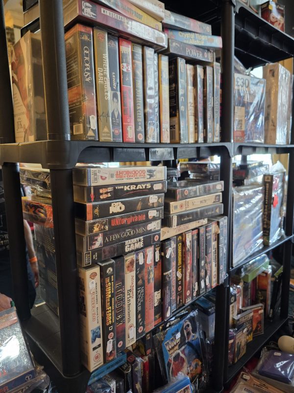 Towers of VHS tapes